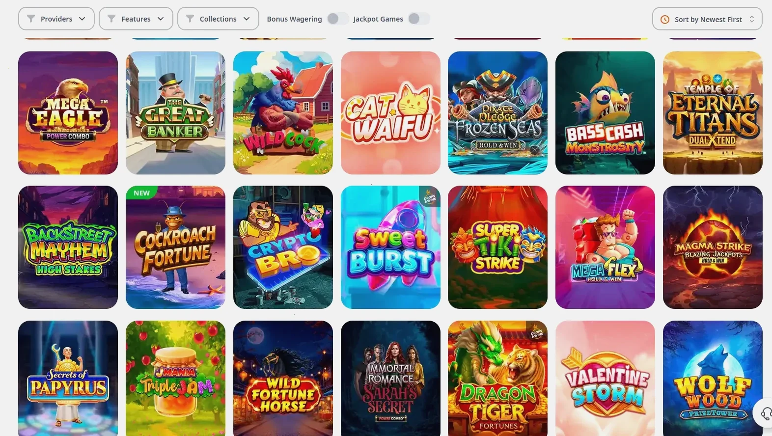 Caspero Mobile App auf Smartphone mit Spielübersicht